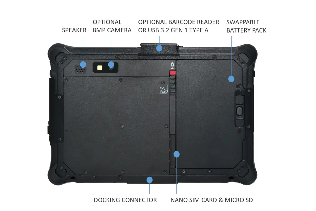 【6’2″ 】TABLET THUMB DURA-FLEX5 R8-EX Rugged Tablet - ATEX Certified Fully Rugged Tablet - Durabook